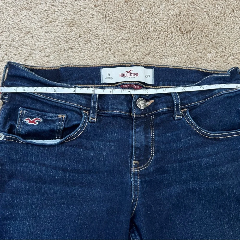 Hollister Skinny Denim Jean Bermuda Capri Size 5 Y2K - Picture 3 of 6